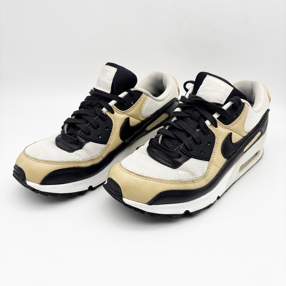 Nike Air Max 90 By You Custom Sneakers in Black, White & Tan Size 8.5